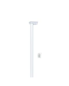 Closet Rod Adjustable 24"-48" White