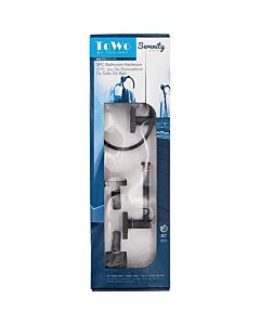 3PC Serenity Bathroom Hardware Set Wall Mount Black