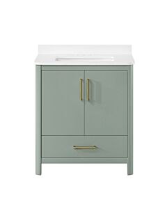 Ove Decors Dario 30" Sage Green Vanity - With White Top & Sink