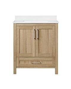 Ove Decors Kansas 30" White Oak Vanity - With White Top & Sink