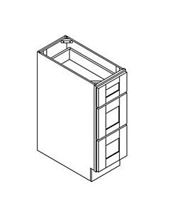 24" Drawer Bank Base Cabinet - Grey Shaker - 24"W x 34.5"H x 24"D