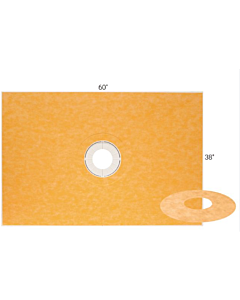 38" x 60" KERDI Shower Tray Centre Drain, sloped