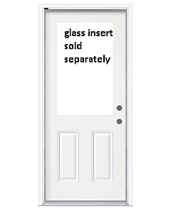 Steel Door 36" Left Hand Inswing Vinyl Clad, 6-5/8" Frame with 23X37 Cutout