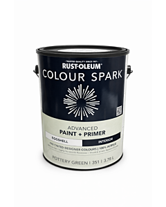 Rust-Oleum Colour Spark Interior Paint + Primer &ndash; Pottery Green (Eggshell) 3.78L