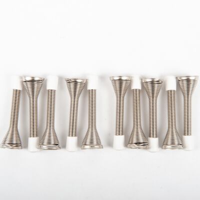 Spring Door Stop 3in Satin Nickle