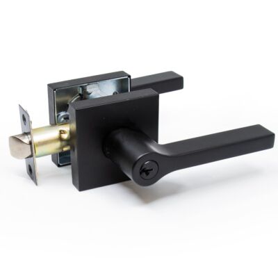 TG Entry Door Lever Square Black