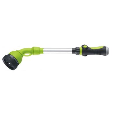 18" Deluxe Watering Wand – Metal – 8 Pattern – Green/Black
