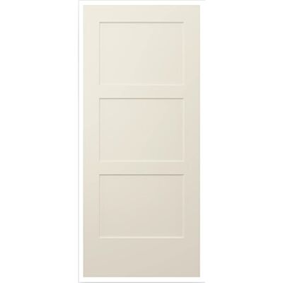 32" Sussex 3-Panel Smooth Interior Door Slab – Primed White