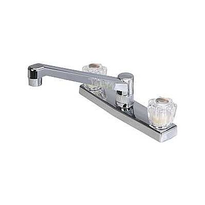 Kitchen Faucet 2 Handle Non Metal Chrome Plated Finish