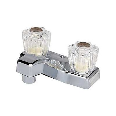 Bathroom Faucet 2 Handle Non Metal Chrome Plated Finish
