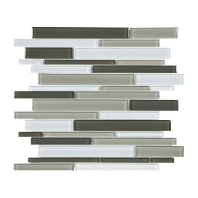 Mineral Blend Random Strip Glass Mosaic – Element Glass Collection