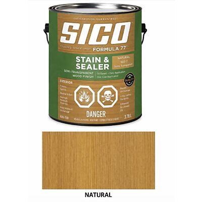 SICO Formula 77 Semi-Transparent Stain & Sealer – Natural – 3.78 L