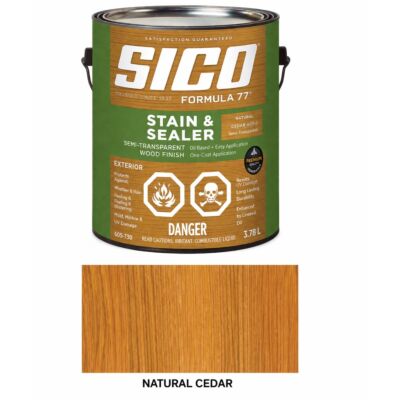 SICO Formula 77 Semi-Transparent Stain & Sealer – Natural Cedar – 3.78 L