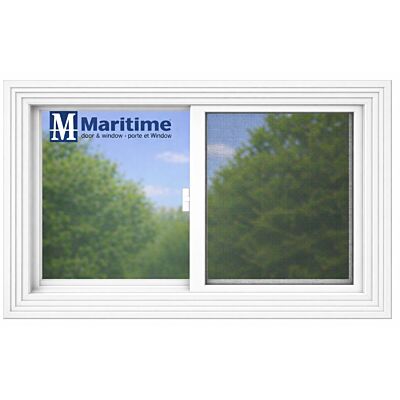 Maritime Door & Window 30" x 20" White Horizontal Slider Window