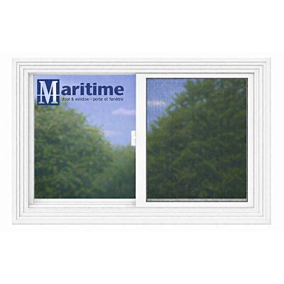 Maritime Door & Window 35" x 29" White Horizontal Slider Window