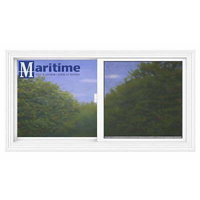 Maritime Door & Window 59" x 35" White Horizontal Slider Window