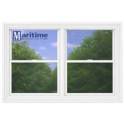 Maritime Door & Window 72" x 54" White Mulled Single Hung Window (2 Unit)