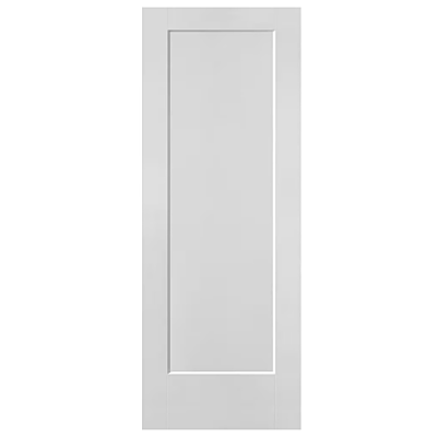 18" Madison 1-Panel Smooth Interior Door Slab – Primed White
