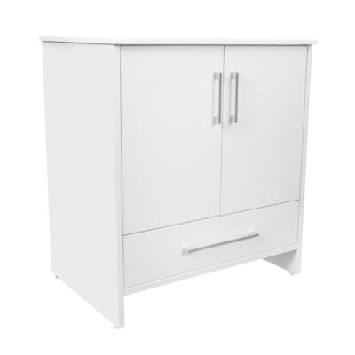 Presenza Henry 30" White Bathroom Vanity with Ceramic Top – Single Hole – Pre-Assembled