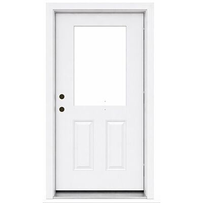 MDW 32" x 80" Steel Exterior Door – Right Hand Inswing – 4 5/8" Composite Frame – 23" x 37" Cut-Out
