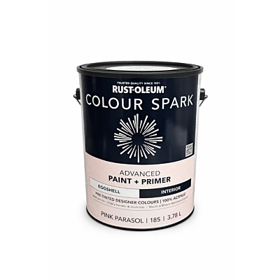 Rust-Oleum Colour Spark Interior Paint + Primer – Pink Parasol (Eggshell) 3.78L